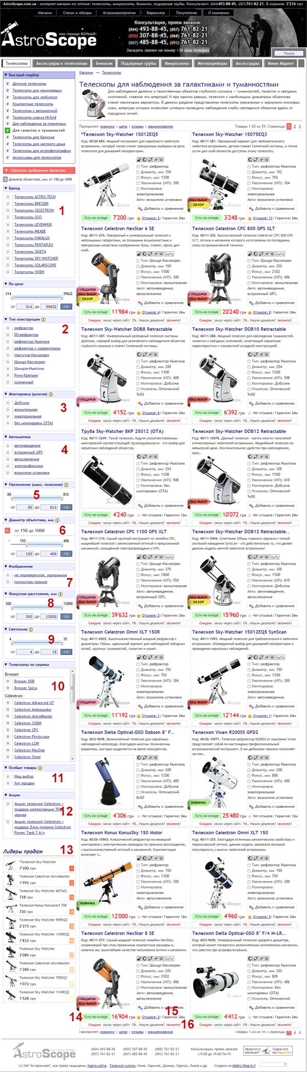 Оценка юзабилити интернет-магазина AstroScope - 3