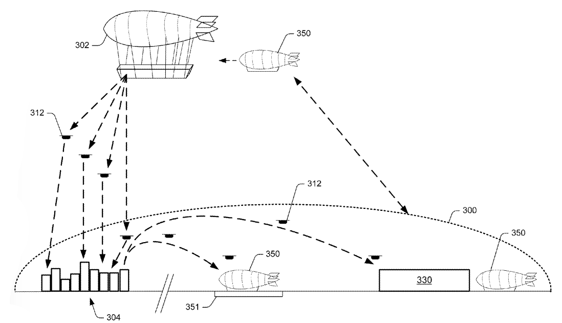 Amazon хочет запатентовать летающий склад - 1