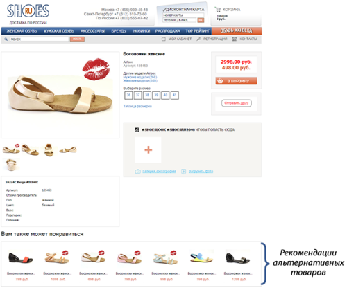 Кейс персонализации интернет-магазина Shoes.ru 6